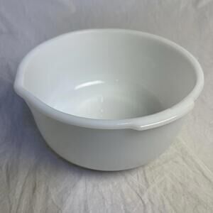 Vintage Glasbake Milk Glass Mixing Bowl for Sunbeam Mixmaster 9” USA
